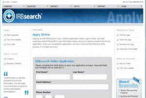 IRB Search application