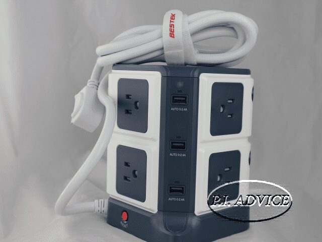 Bestek 8 Outlet Power Strip with 6 USB Ports