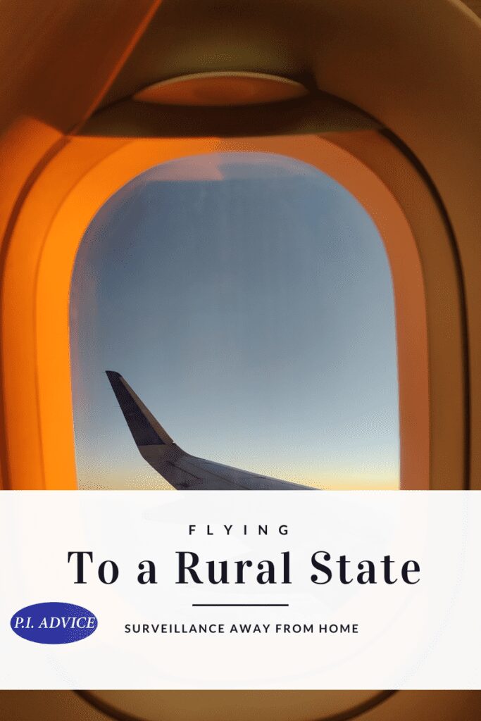 A window view on a plane