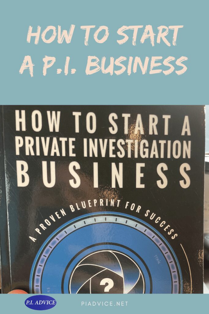 Book titled How to Start a Private Investigation Business