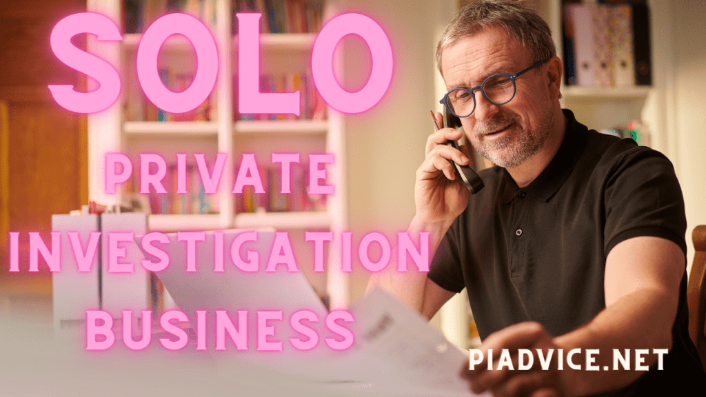 Private Investigators Work alone as small business owners
